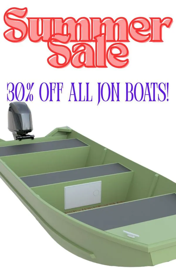 Summer Sale: 30% Off All Jon Boats